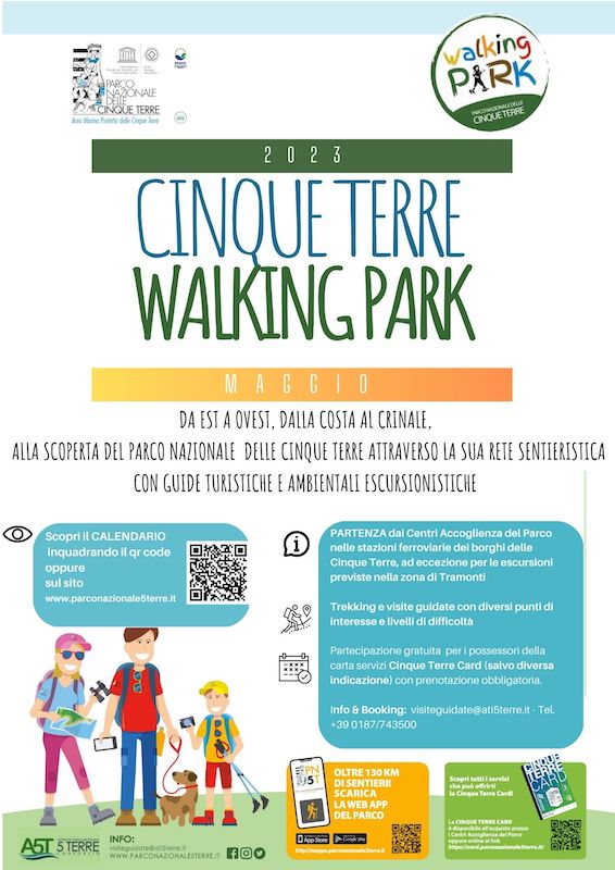 Cinque Terre Walking Park: calendario Maggio 2023